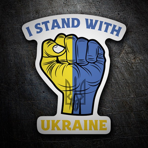 Car & Motorbike Stickers: I am with Ukraine