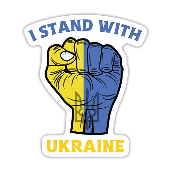 Car & Motorbike Stickers: I am with Ukraine