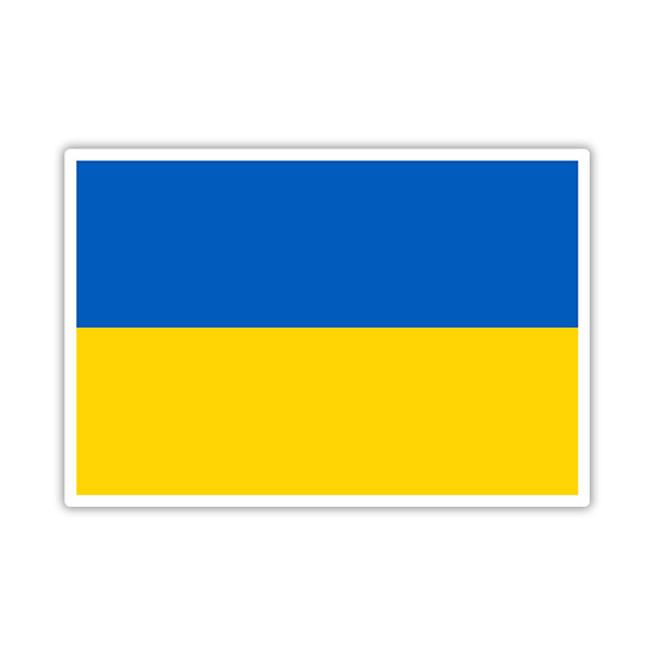 Car & Motorbike Stickers: Flag of Ukraine