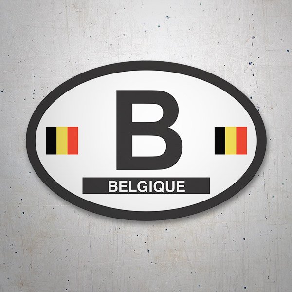 Car & Motorbike Stickers: Oval Belgium