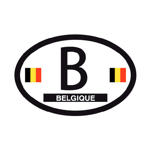 Car & Motorbike Stickers: Oval Belgium