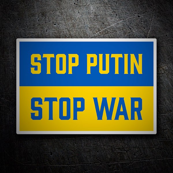 Car & Motorbike Stickers: Stop Putin Stop War 1