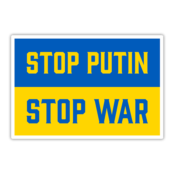 Car & Motorbike Stickers: Stop Putin Stop War 0