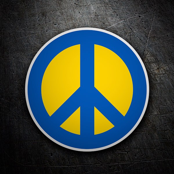 Car & Motorbike Stickers: Ukraine Peace Symbol