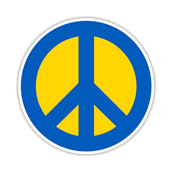 Car & Motorbike Stickers: Ukraine Peace Symbol