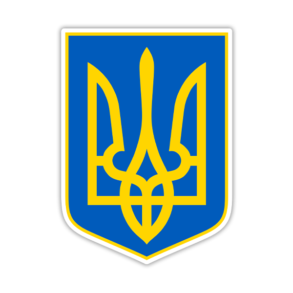 Car & Motorbike Stickers: Coat of Arms of Ukraine 0