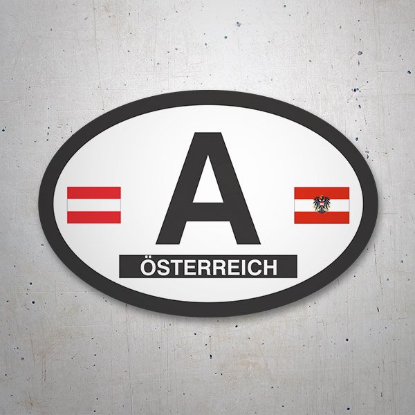 Car & Motorbike Stickers: Oval Austria