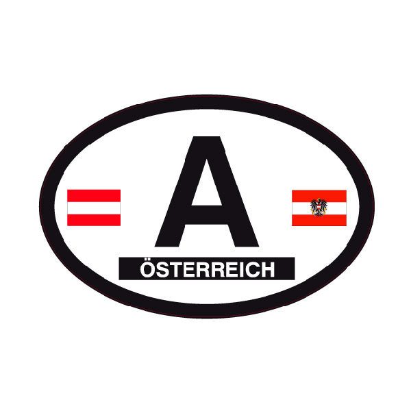 Car & Motorbike Stickers: Oval Austria