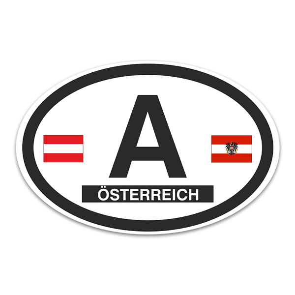 Car & Motorbike Stickers: Oval Austria 0