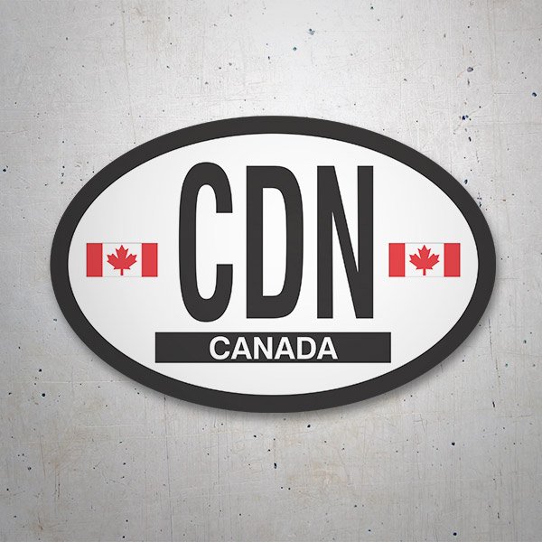 Car & Motorbike Stickers: Oval Canada