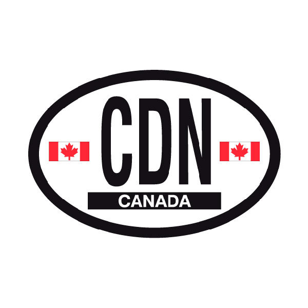 Car & Motorbike Stickers: Oval Canada