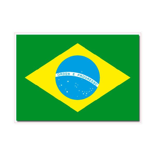 Car & Motorbike Stickers: Flag Brazil