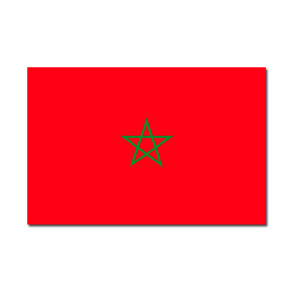 Car & Motorbike Stickers: Flag Morocco