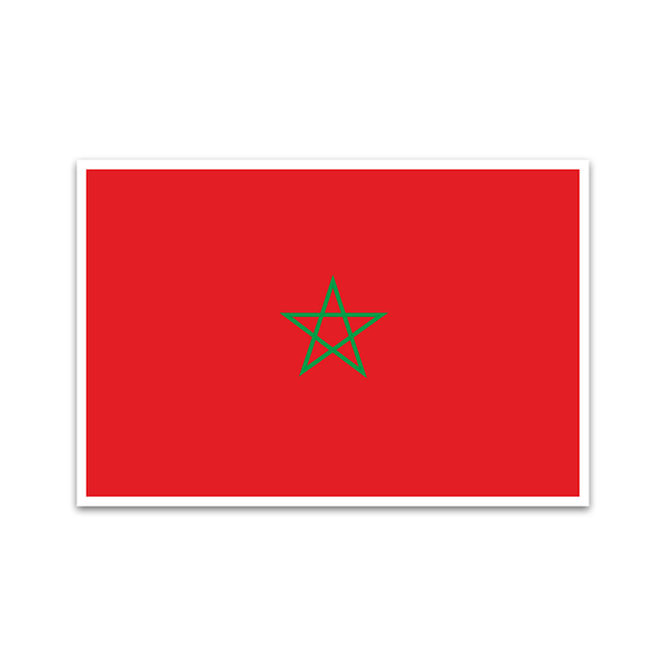 Car & Motorbike Stickers: Flag Morocco