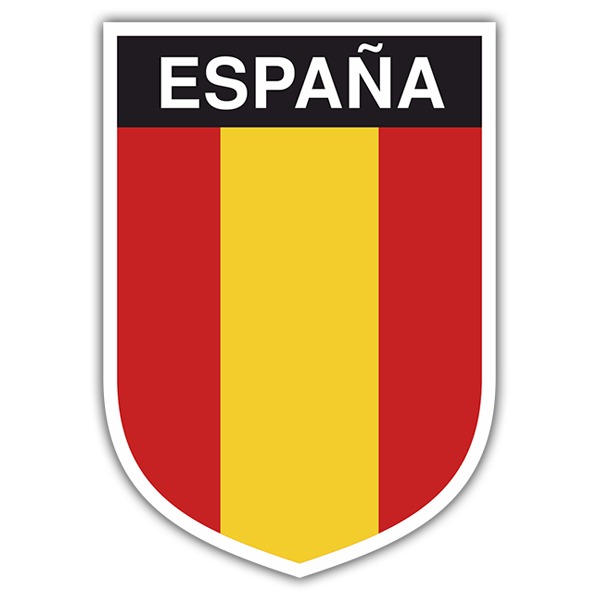 Car & Motorbike Stickers: Spain flag vertical