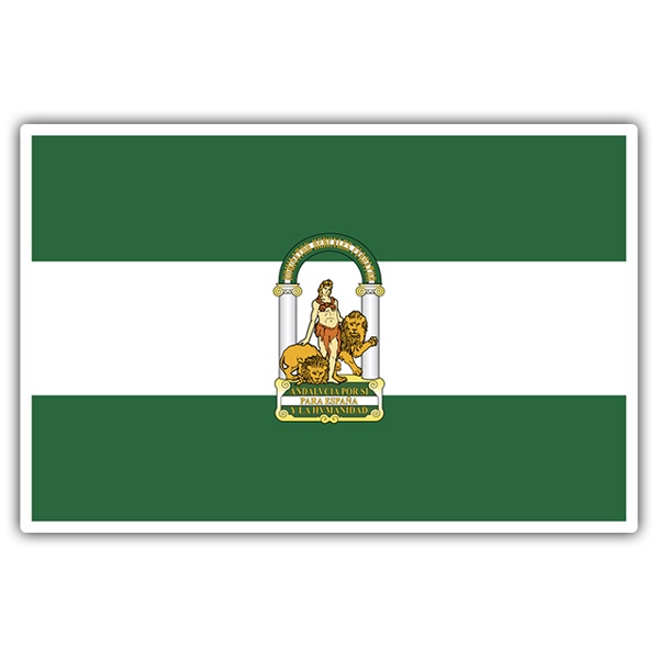Car & Motorbike Stickers: Flag Andalusia