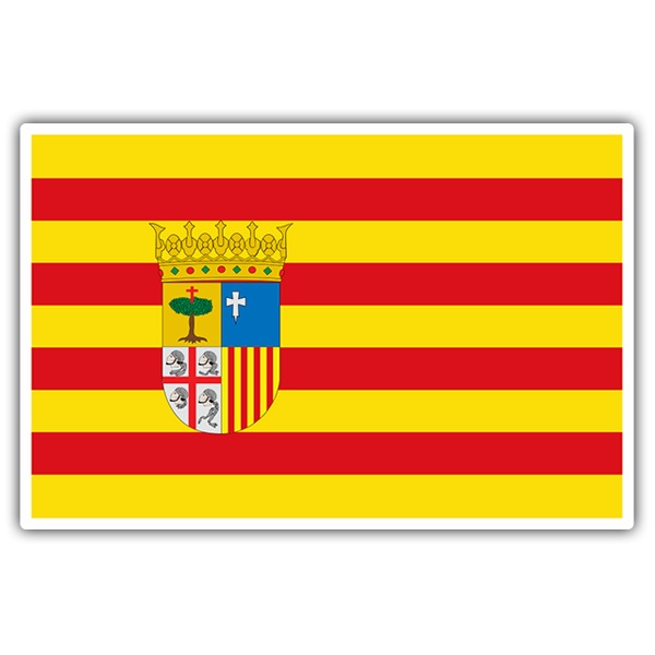 Car & Motorbike Stickers: Flag Aragon