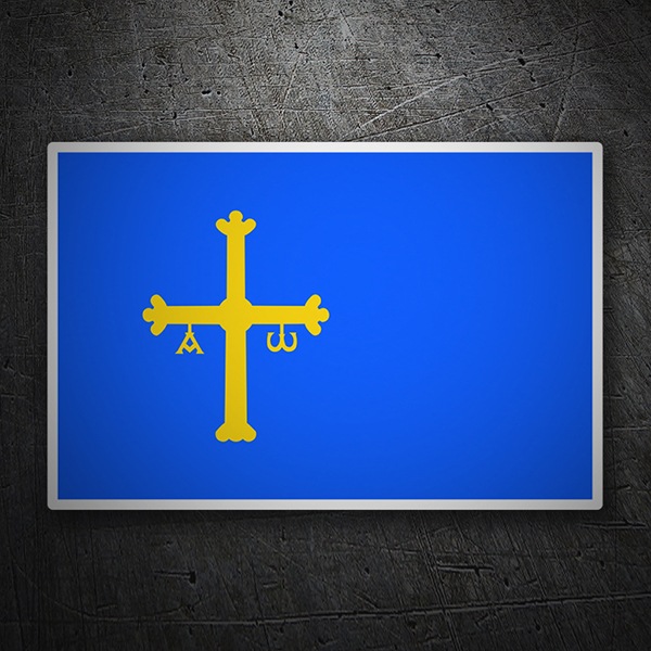 Car & Motorbike Stickers: Flag Asturias