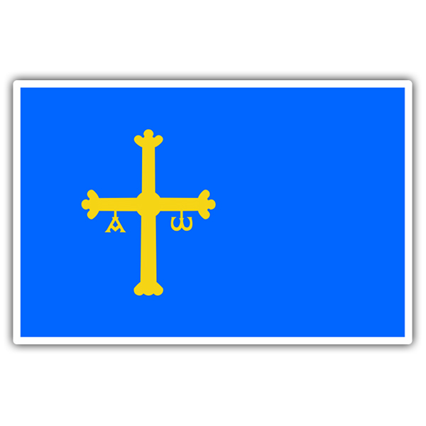 Car & Motorbike Stickers: Flag Asturias