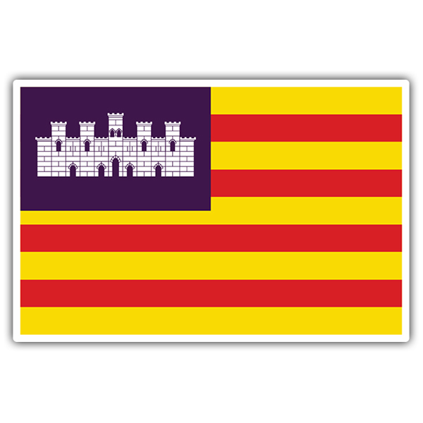 Car & Motorbike Stickers: Flag Balearic islands