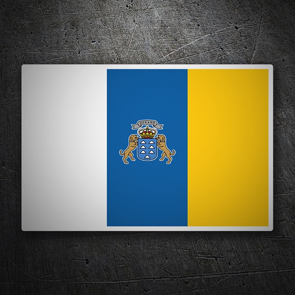 Car & Motorbike Stickers: Flag Canary Islands