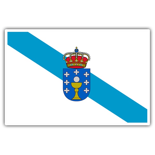 Car & Motorbike Stickers: Flag Galicia