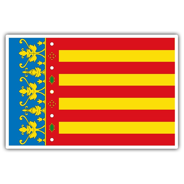 Car & Motorbike Stickers: Flag Valencia