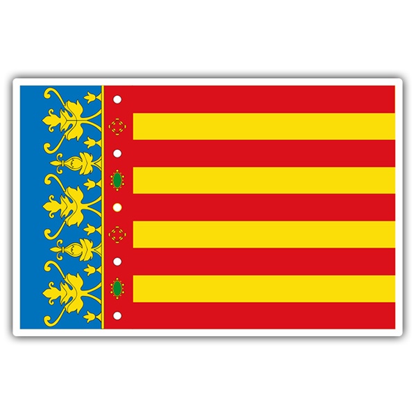 Car & Motorbike Stickers: Flag Valencia