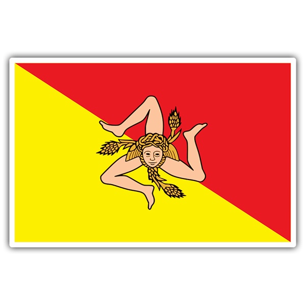 Car & Motorbike Stickers: Flag Sicily