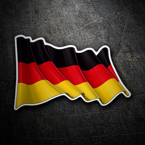 Car & Motorbike Stickers: German flag waving