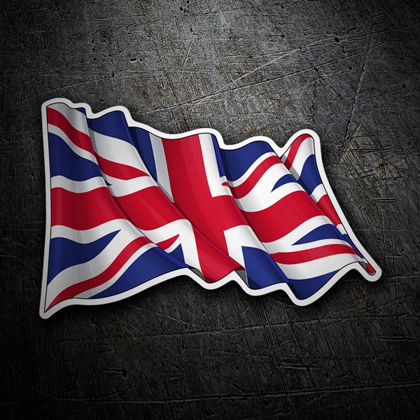 Car & Motorbike Stickers: United Kingdom flag waving