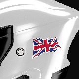 Car & Motorbike Stickers: United Kingdom flag waving 3