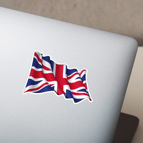 Car & Motorbike Stickers: United Kingdom flag waving