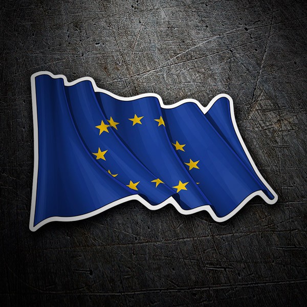 Car & Motorbike Stickers: The flag of the European Union flying