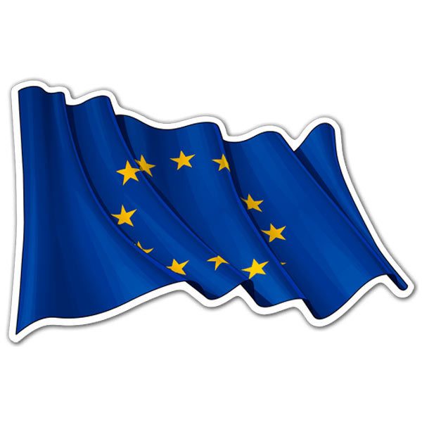 Car & Motorbike Stickers: The flag of the European Union flying