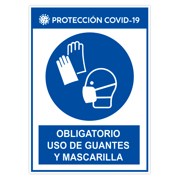 Car & Motorbike Stickers: Protection covid19 use of gloves and mask 0