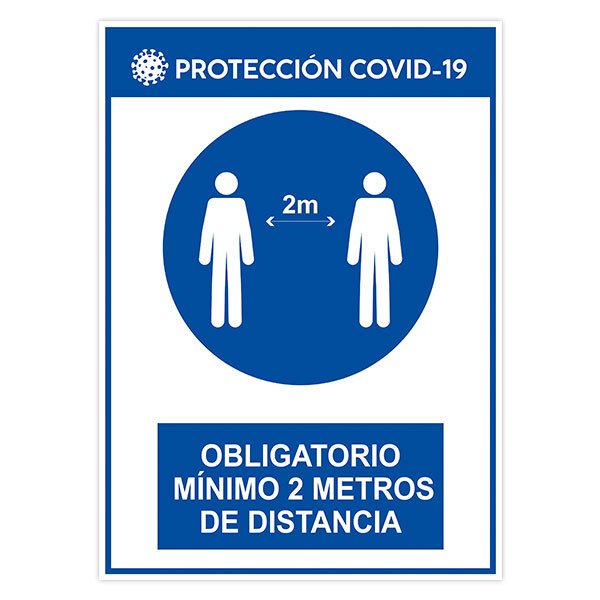 Car & Motorbike Stickers: Protection covid19 distance 2 meters