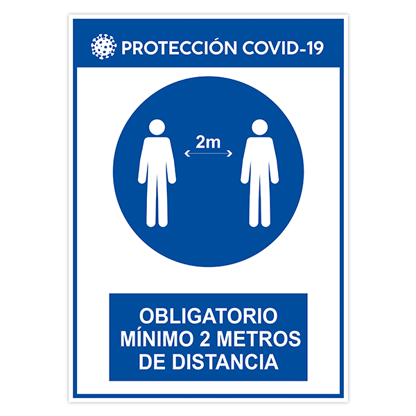 Car & Motorbike Stickers: Protection covid19 distance 2 meters
