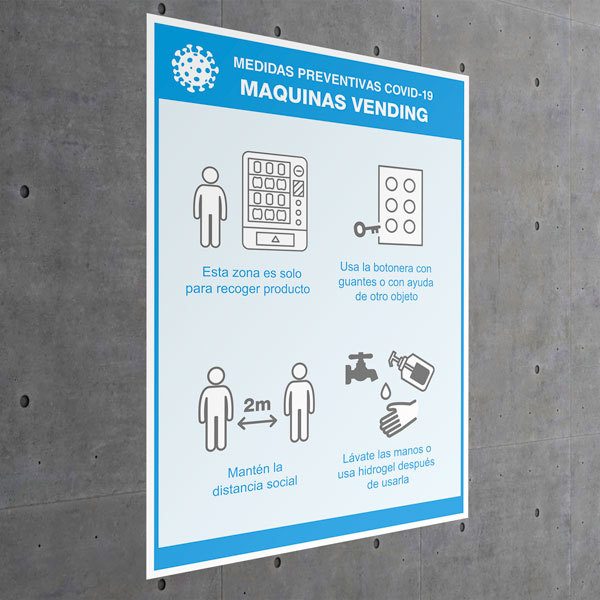 Car & Motorbike Stickers: Protection Covid-19 vending machines