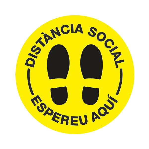 Car & Motorbike Stickers: Floor Sticker Distància Social in Catalan