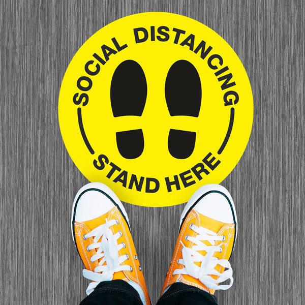 Car & Motorbike Stickers: Floor Sticker Social Distancing 1