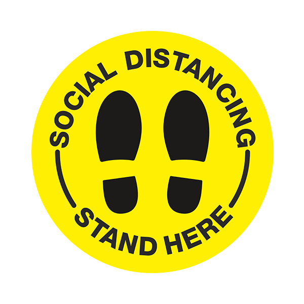 Car & Motorbike Stickers: Floor Sticker Social Distancing 0