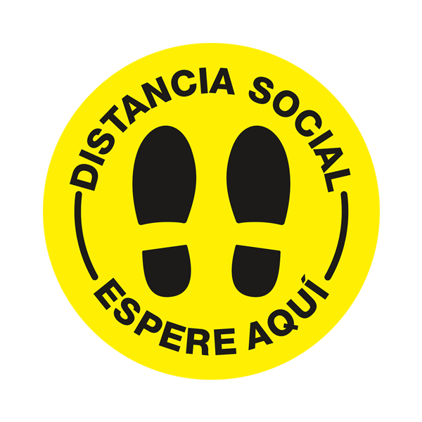 Car & Motorbike Stickers: Social Distance Sticker in Spanish