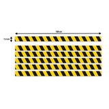 Car & Motorbike Stickers: Set 6X Floor Yellow and Black Bands 3