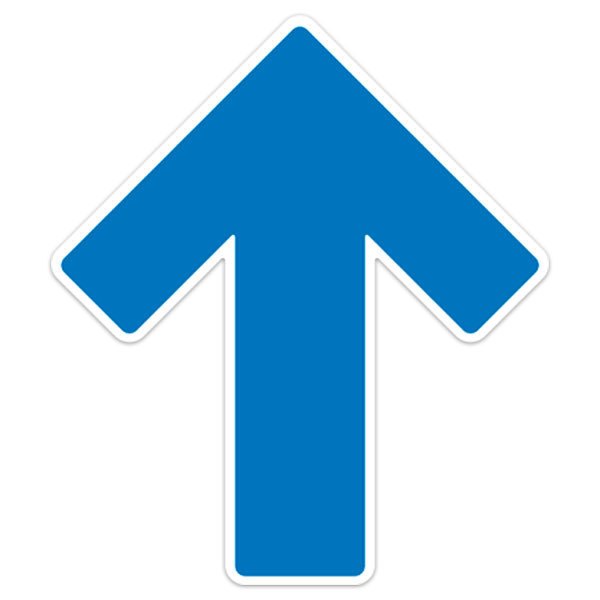 Car & Motorbike Stickers: Set For Floor 12X Blue Arrows