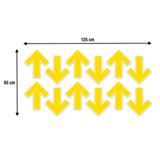 Car & Motorbike Stickers: Set For Floor 12X Yellow Arrows 3