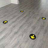 Car & Motorbike Stickers: Set For Floor 12X Yellow and Black Arrows 4