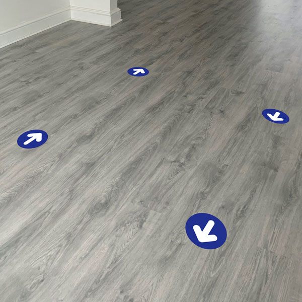 Car & Motorbike Stickers: Set For Floor 12X Blue and White Arrows
