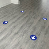 Car & Motorbike Stickers: Set For Floor 12X Blue and White Arrows 4