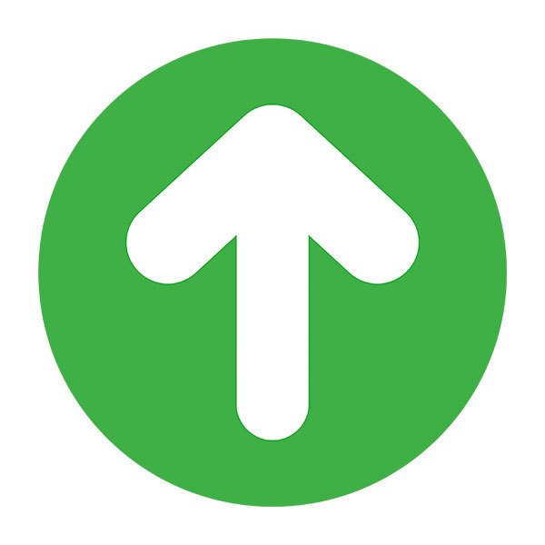 Car & Motorbike Stickers: Set For Floor 12X Green and White Arrows